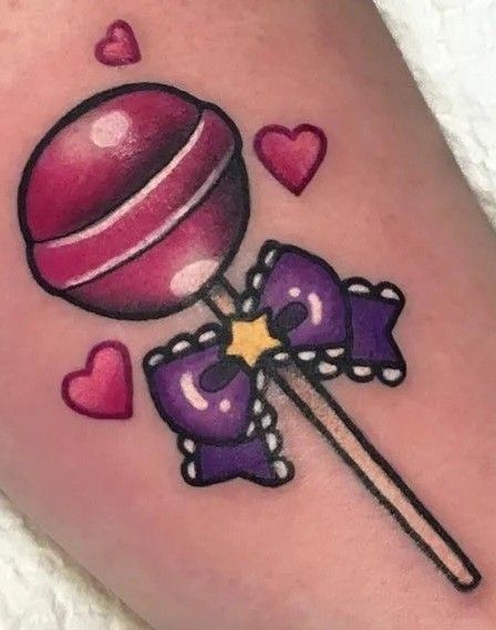 Tootsie Pop Tattoo, Kawaii Chest Tattoo, Ring Pop Tattoo, Lollipop Tattoo Small, Divers Tattoo, Sucker Tattoo, Sweets Tattoo, Candy Heart Tattoo, Lollipop Tattoo