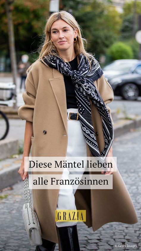 In Sachen Mode und Beauty sind die Französinnen absolute Vorbilder, denn alles, was sie tragen sieht partout elegant und stilvoll aus. Welche Mäntel die Ladies aktuell non-stop tragen und daher unbedingt auf unserer Shopping-List stehen, erfährst du hier… #grazia #grazia_magazin #französinnen #mantel #manteltrends 40s Mode, Mantel Outfit, Mode Mantel, Paris Mode, French Girls, Non Stop, Shopping List, Fur Coat, Casual Dress