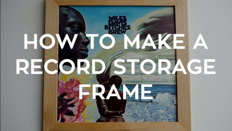 Diy Album Cover Wall, Diy Vinyl Record, House Diys, Vinyl Record Frame, Framed Records, Iconic Album Covers, Vinyl Records Covers, Album Frames, Milk Crate