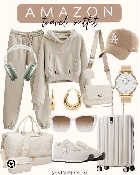 Tap Pic To Shop! ✨  Travel outfit, amazon finds, amazon fashion finds, joggers, jogger set, lounge set, amazon lounge set, airport look, loungewear, lounge set amazon, loungewear set, airport outfit, airport travel outfit, airport looks, airplane outfit, airport outfit amazon, travel outfit amazon, travel accessories, travel bag, new balance sneakers, new balance shoes, neutral sneakers, sneakers, new balance, winter outfit, casual winter style,  amazon winter outfit Cute Outfits For Airplane Travel, Beige Airport Outfit, Amazon Airport Outfit, New Balance Winter Outfit, Outfit For Airplane Travel, Outfit Amazon Finds, Casual Winter Style, Amazon Loungewear, Airplane Outfit