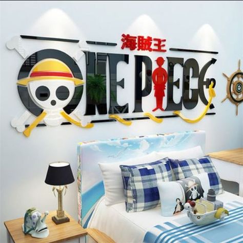 Welcome to our store , We have many kinds of products, and we have a fast shipping , if you have any question you can ask me~ One Piece Bedroom Ideas, Living Room Anime, One Piece D, Room Anime, Pinterest Room, One Piece Monkey D Luffy, Crystal Texture, One Piece Merchandise, Paper Installation