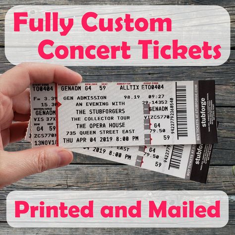 Stubforge.com Fake Concert Ticket, Pumpkin Carving Party Invitations, Football First Birthday, Coed Baby Shower Invitations, Combined Birthday Parties, Custom Tickets, Bunny Invitations, Wild One Birthday Invitations, Confirmation Invitations