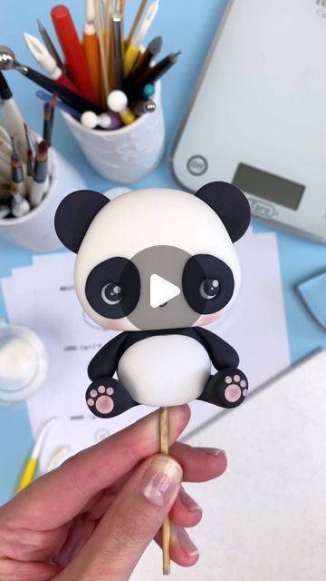 Crumb Avenue on Instagram: "New templates now available!🥰💕 Link in bio.💕

#caketopper #fondant #cake #cakedecorating #craft #crumbavenue #panda #cutepanda #crumbavenuetutorials 

Music by Bensound." Panda Fondant, Clay Panda, Bolo Panda, Panda Cake, Play Doh, Fondant Cake, Cute Panda, Diy Clay, Cake Toppers