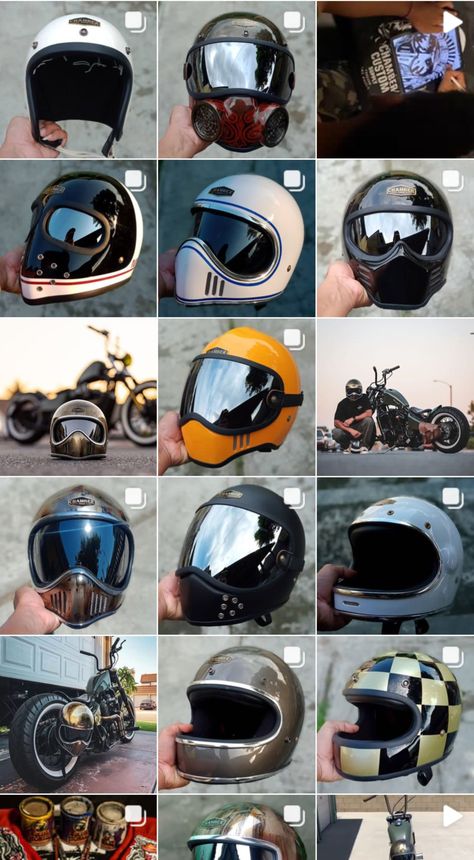 Bobber Helmet Style, Bike Touring Packing, Cafe Racer Clothing, Custom Bike Helmets, Bike Riding Tips, Custom Bikes Cafe Racers, Cafe Racer Helmet, Motorcycle Helmet Design, Retro Helmet