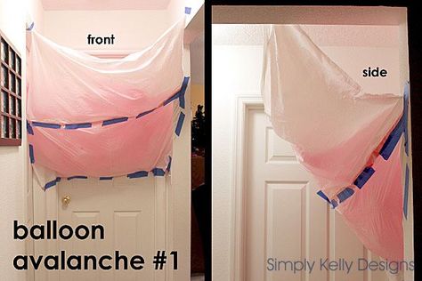 Make a balloon avalanche for a birthday morning surprise. Simply tape a trash bag to the ceiling and door, slide in small blown up balloons, and wait for the birthday girl or boy to open the door! Boyfriend Bedroom, Boyfriend Room, Balloon Avalanche, Birthday Balloon Surprise, Birthday Surprises For Her, Door Slide, Birthday Surprises For Him, 3d Chocolate, Balloon Surprise