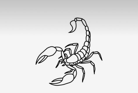 Scorpio Patchwork Tattoo, Tattoo Designs Beginner, Patchwork Scorpion Tattoo, Scorpion Tattoo Feminine Outline, Scorpion Tattoo Design Simple, Scorpio Tattoo Stencil, Scorpio Tattoo Aesthetic, Mini Scorpion Tattoo, Little Scorpion Tattoo