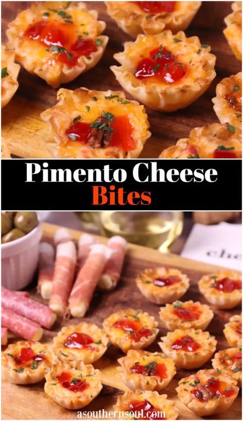 Savory Party Appetizers Easy, Pimento Cheese Cups, Pimento Cheese Philo Cups, Pimento Cheese Pepper Jelly Phyllo Cups, Pimento Cheese Phyllo Cups, Appetizers With Phyllo Cups, Pimento Cheese And Pepper Jelly, Savory Phyllo Cups, Appetizers With Pepper Jelly