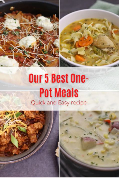 Hello everyone! Are you tired of spending hours in the kitchen after a long day at work? Do you want to enjoy a delicious and satisfying meal without the hassle of cleaning multiple pots and pans? Look no further! Today, I'm sharing with you five quick and easy one-pot meals that are perfect for busy weeknights. These meals are packed with flavor, simple to make and best of all, they only require one pot! #Quick Rainy Weather Food, Easy One Pot Meals, Pot Meals, Homemade Food, Satisfying Food, One Pot Meals, Quick Dinner, International Recipes, Pots And Pans