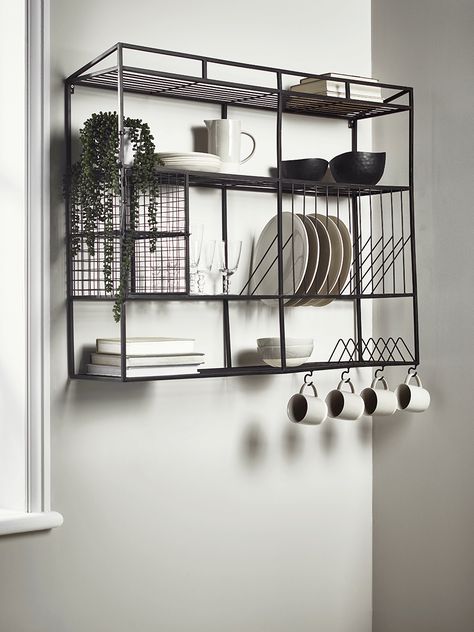 Metal kitchen shelves