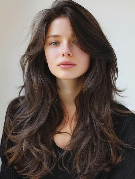 Round Face Haircuts Long Side Part, Best Long Haircut For Round Face, Haircut Round Face Long Hair, Best Haircut For Round Face Long, Long Layers Round Face, Round Shaped Face Hairstyles, Long Haircut Round Face, Long Hair For Round Face, Long Hair Haircut Ideas For Round Face