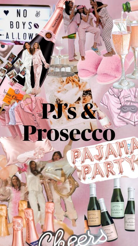 Pj’s & Prosecco #bachelorettetheme Party Dress Up Themes, Dress Up Themes, Bachelorette Outfit Themes, Hens Party Themes, Slumber Party Birthday, Pj Party, Vegas Bachelorette, Wedding Bachelorette Party, Bachelorette Party Planning