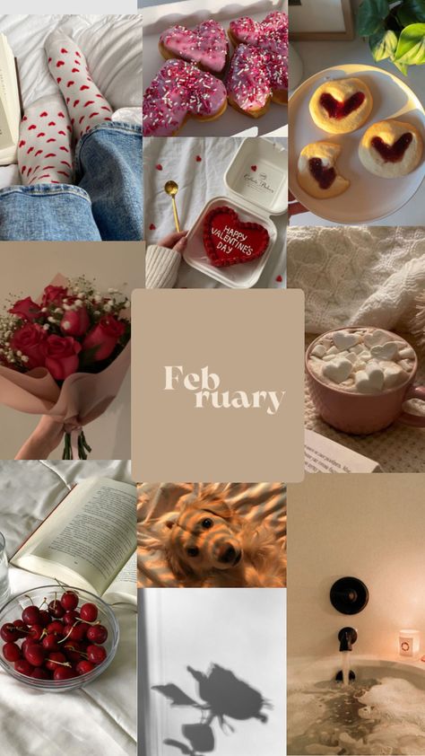 February Collage Wallpaper, February Esthetic, February Instagram Story, February Aesthetic Month, Feb Wallpaper, February Collage, February Wallpaper Aesthetic, Cute Collage Wallpaper, Shuffles Wallpapers