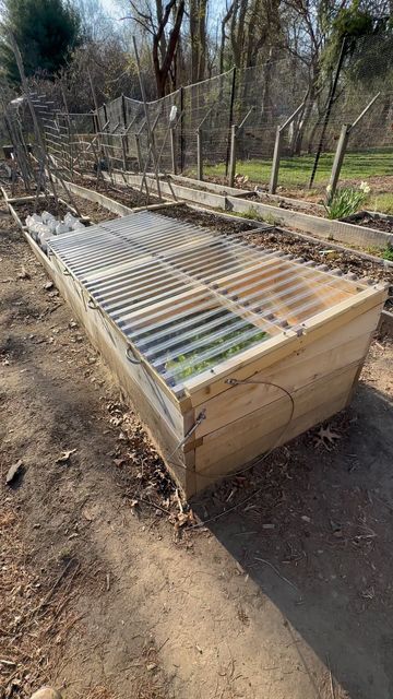 Andrew Tyrrell on Instagram: "I utilized scrap lumber I had and built a cold frame greenhouse. This will allow you to extend your grow season and give you a head start on seeds! #garden #accessories #coldframegardening" Raised Bed Greenhouse, Cold Frame Greenhouse, Cold Frame Gardening, Seed Raising, Homesteading Ideas, Cold Frame, Greenhouse Gardening, Organic Produce, Potting Shed