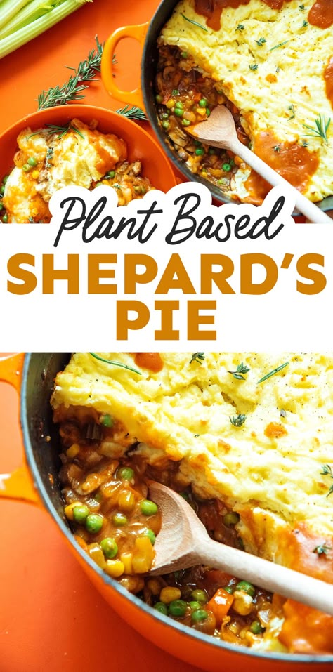 Vegetarian Shepards Pie Recipe, Mushroom Shepards Pie Vegetarian, Vegan Shepards Pie Recipe, Mushroom Shepards Pie, Mushroom Shepherds Pie, Couple Meals, Peas And Corn, Vegetarian Shepherds Pie, Quick Vegetarian Recipes