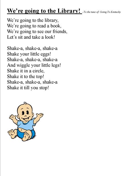 We're Going To The Library! A variation of the traditional  "Going To Kentucky" song, to be used with egg shakers. Egg Songs For Preschool, Shaker Egg Songs, Egg Shaker Songs Preschool, Egg Shaker Songs, Scarf Songs, Library Songs, Storytime Songs, Daycare Room Design, Songs Ideas