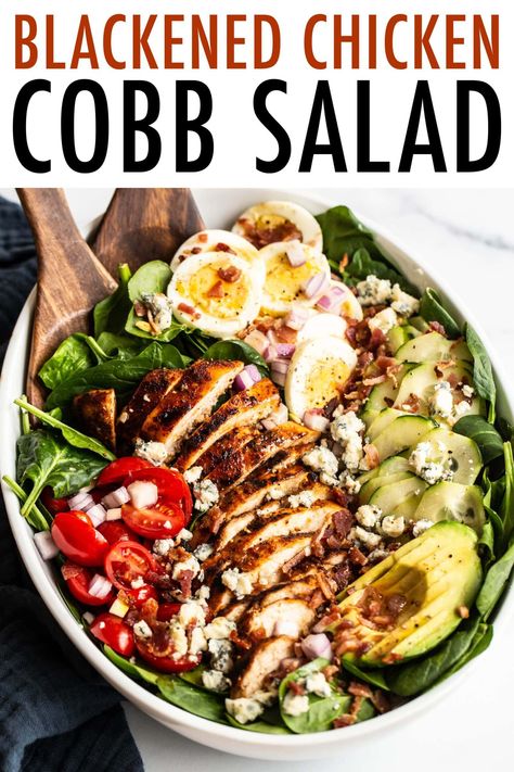 Chicken Cobb Salad, Chicken And Avocado, Ideas For Parties, Eating Bird Food, Foods Ideas, Blackened Chicken, Boiled Egg Diet Plan, Boiled Egg Diet, Bird Food