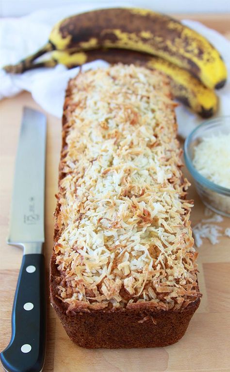 2 Bananas Banana Bread, Coconut Bread Recipe, Banana Bread French Toast, Coconut Banana Bread, Delicious Banana Bread Recipe, Dessert Breads, Coconut Bread, Make Banana Bread, Black Color Hairstyles