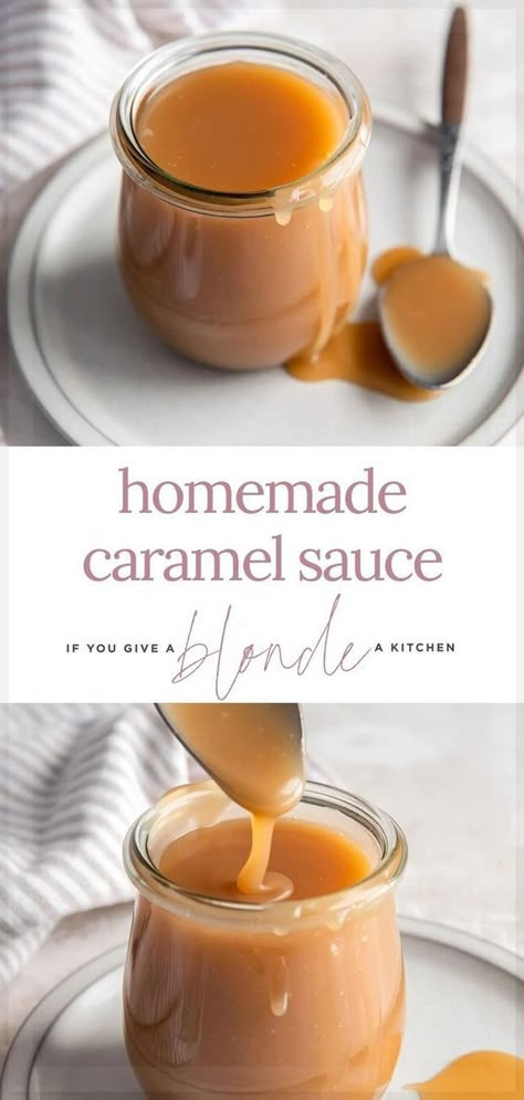 Top your next dessert with delicious homemade caramel sauce. With only 5 ingredients, it’s incredibly easy to make in only 15 minutes! You’ll love how well it pairs with vanilla ice cream and apple pie. Easy Caramel Sauce, Ice Cream Cheesecake, Caramel Sauce Recipe, Cracker Candy, Caramel Recipe, Slushie Recipe, Easy Caramel, Caramel Recipes Sauce, Cream Cheesecake