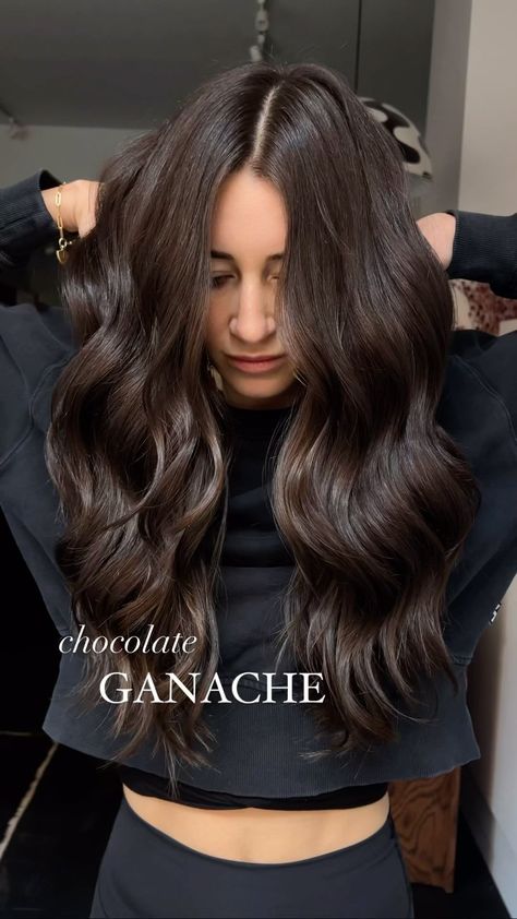 MADISON ROULAN | Need to create the perfect rich chocolate brown? @redken 6nch + 6gg was my go to formula for this babes rich chocolate tone!… | Instagram Brookie Hair Color, Dimensional Medium Brown, Mocha Chocolate Brown Hair, Chocolate Ganache Hair Color, Brown Hair Redken Formulas, Brown Toner For Hair, Redken Shades Eq Formulas Dark Brown, Toner Brunette Hair, Dark Expensive Brunette