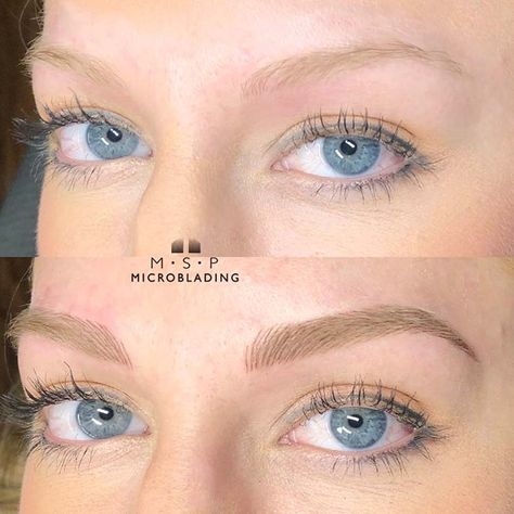 Eyebrow Shaping Blonde, Microblading Eyebrows Redhead, Blonde Microblading Eyebrows, Nano Eyebrows, Eyebrows Blonde Hair, Microblading Eyebrows Before And After, Blonde Hair And Eyebrows, Blonde Microblading, Blonde Hair Eyebrows