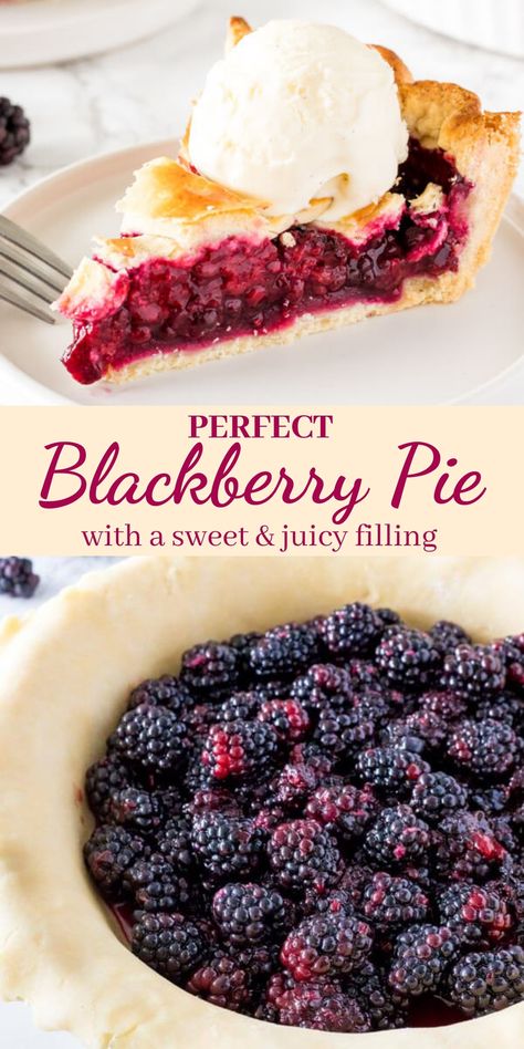 Easy Blackberry Pie, Gluten Free Pies Recipes, Summer Pie Recipes, Berry Pie Recipe, Fruit Pie Recipe, Pie Fillings, Fruit Pie Filling, Pie Crust Designs, Gluten Free Pie Crust