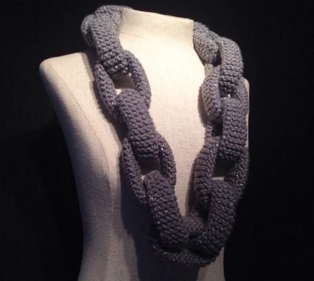 Knitted Chain Link Scarf Chinese Gift Exchange, Chain Link Scarf, Ridiculous Gifts, How To Apply Bronzer, Chain Scarf, Unique Gifts For Men, Gadgets And Gizmos, New Stuff, Crochet Scarves