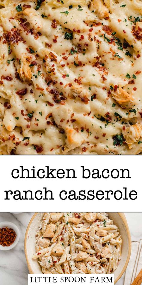 Picky Eaters Dinner, Bacon Ranch Casserole, Ranch Casserole, Chicken Bacon Ranch Casserole, Chicken Bacon Ranch, Bacon Ranch, Sunday Roast, Easy Casserole Recipes, Chicken Dishes Recipes