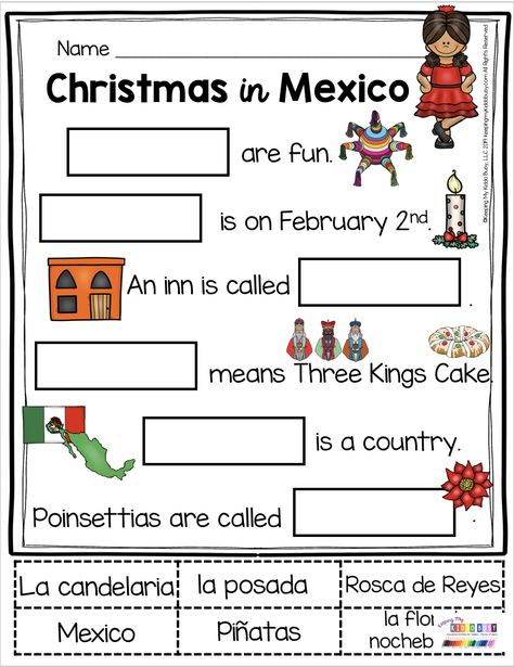 CHRISTMAS IN MEXICO - Las Posadas  - pinatas - rosca de reyes - try free printables and activities to learn all about Christmas Around the World - kindergarten and first grade - Christmas in Germany - Christmas in Mexico - Christmas in Italy #christmasaroundtheworld #labefana #christmasinkindergarten Holidays Around The World Worksheets, Holidays Around The World First Grade, Christmas In Mexico Crafts For Kids, Las Posadas Activities For Kids, Christmas In Mexico For Kids, Preschool Christmas Around The World, Las Posadas Crafts For Kids, Christmas In Germany For Kids, Christmas Around The World Crafts