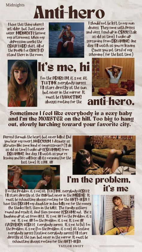 Newspaper Aesthetic Taylor Swift, Taylor Swift Newspaper Wallpaper, Anti Hero Poster Taylor Swift, Anti Hero Aesthetic Wallpaper, Taylor Swift Related Wallpapers, Antihero Taylor Swift Lyrics, Anti Hero Aesthetic Taylor Swift, Antihero Wallpaper, Taylor Swift Anti Hero Wallpaper