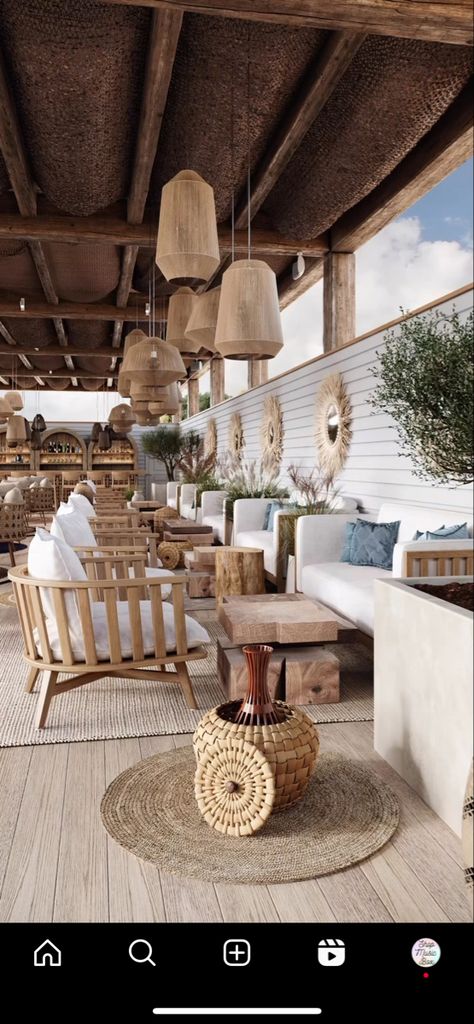 Beach Club Decor, Beach Cafe Design, Beach Hotel Design, Beach Club Design, Restaurant Cafe Design, Beach Restaurant Design, Modern Coastal Interior Design, Bistro Design, Bali Style Home