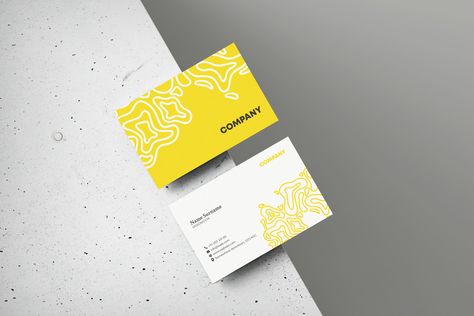 Yellow Business Card Design Templet | Meha H. - Visual Branding Yellow Business Card, Unique Business Card, Visit Card, Card Design Template, Create A Business, Yellow Colour Scheme, Business Card Design Creative, Visual Branding, Minimal Abstract