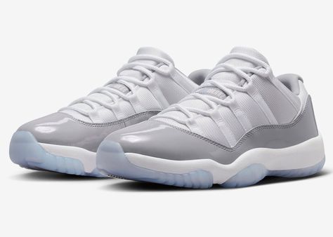 Jordan 11 Low Cement Grey, Air Jordan Retro Low, Retro Jordans, Jordan Retro 11 Low, Jordan 11 Cool Grey, Air Jordan 11 Retro Low, Air Jordan 11 Low, Jordan Retro 11, Jordan 11 Low