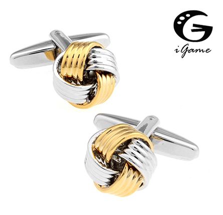 iGame Designer Men's Cuff Links Factory Price Supply Anti-oxidation Copper Metal Knot Design Gold Color Free Shipping Mens Gym Bag, Mens Cuff, Gold Cufflinks, Knot Design, Tie Clips, Copper Material, Cufflinks Men, Pearl Types, Copper Metal