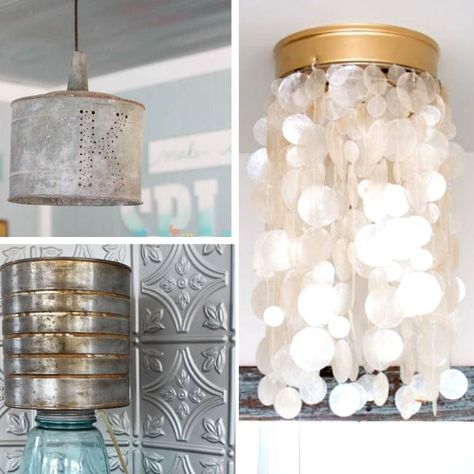 15 Light Fixture Makeovers to Save You a Ton of Money Old Light Fixtures, Diy Light Fixture, Light Fixture Makeover, Painting Light Fixtures, Ceiling Lights Diy, Lighting Makeover, Designing Tips, Chandelier Makeover, Fluorescent Light Fixture