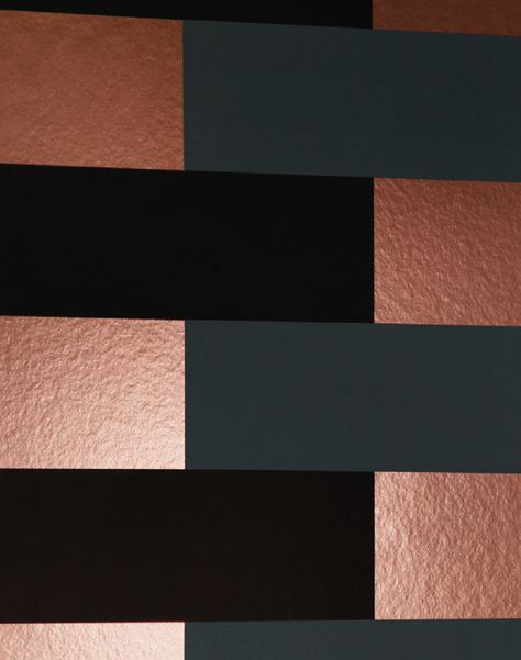 Block, Copper Grey Black Copper Colour Palette, Copper And Grey, Color Schemes Colour Palettes, Modern Wallpaper, Geometric Wallpaper, Block Design, Colour Schemes, Color Pallets, Copper Color