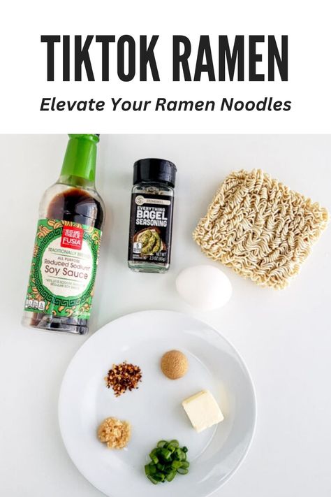 The TikTok Ramen Noodles recipe went viral at the end of 2021 and is just a twist on traditional Instant Ramen noodles. It has also been called the Kylie Jenner Ramen Recipe. The instant Ramen noodles are the main ingredient, but you throw away the seasoning packet that you usually use. You then make your own Ramen noodle sauce. Ramen Noodle Sauce, Kylie Jenner Ramen Recipe, Kylie Jenner Ramen, Make Your Own Ramen, Tiktok Ramen, Ramen Noodle Recipe, Ramen Noodles Recipe, Noodle Sauce, Everything But The Bagel Seasoning