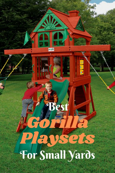 Playsets For Small Backyards, Playset For Small Backyard, Diy Playset Outdoor Small Yard, Small Playsets For Small Backyards, Small Yard Playset, Small Backyard Playset, Small Outdoor Playset, Play Sets Outdoor For Kids, Small Playground Backyard