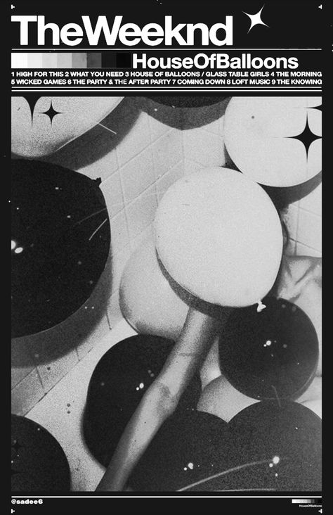 House Of Balloons Poster, Lush Poster, Apartment Posters, Photowall Ideas, The Weeknd Poster, German Police, Collage Mural, House Of Balloons, Music Poster Ideas