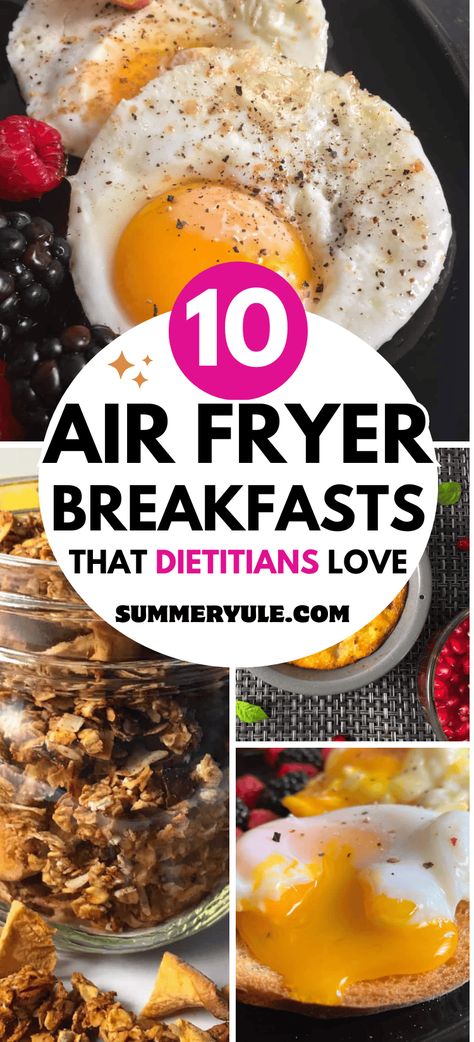 Is it time for breakfast yet? As a registered dietitian, I love using my air fryer to make easy and healthy breakfasts to start my day. I hope you love these ideas as much as I do, and that they help to make your mornings a little more delicious. :) Summer Yule, MS, RDN Airfryer Breakfast, Air Fryer Recipes Keto, Air Fryer Breakfast, Air Fryer Recipes Breakfast, Air Fryer Recipes Dessert, Cooks Air Fryer, Air Fried Food, Air Fryer Oven Recipes, Air Fry Recipes