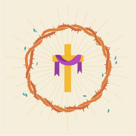 Free Vector | Flat design semana santa theme Easter Poster, Catholic Images, Pentecost, Holy Week, Bible Stories, Poster Template, Flat Design, Christmas Greetings, Peace Symbol