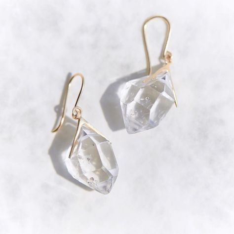 Hannah Blount (@hannahblountjewelry) • Instagram photos and videos Handmade Clear Quartz Jewelry, Clear Quartz Earring, Quartz Pendant Necklace With Raw Stone, Luxury Quartz Pendant Jewelry, Quartz Hoop Earrings, Herkimer Diamond Earrings, Raw Quartz Crystal, Raw Quartz, My Posts