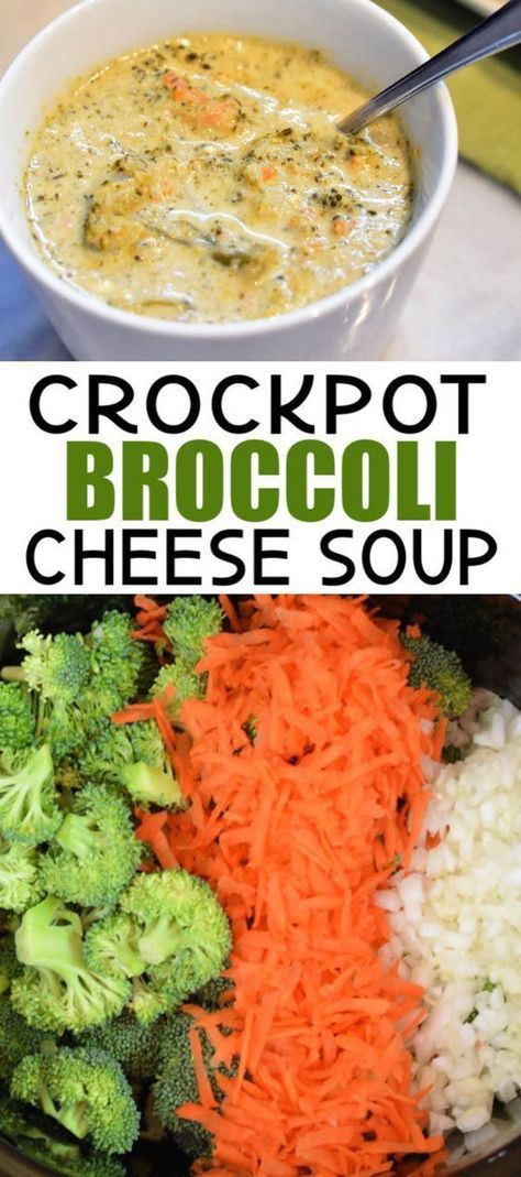 Crockpot Broccoli Cheese Soup, Crockpot Broccoli, Pot Recipes Healthy, Pot Recipes Easy, Crock Pot Recipes, Diner Recept, Crockpot Recipes Beef, Broccoli Cheese Soup, Broccoli Cheese