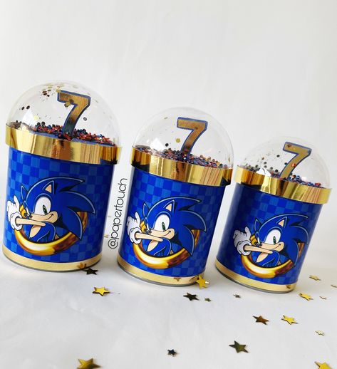 Diy Party Cups, Sonic Birthday Party, Kindergarten Graduation Party, Sonic Birthday Parties, Hedgehog Birthday, Sonic Party, Pringles Can, Sonic Birthday, Mario Birthday Party