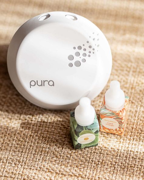 For Christmas I received a Pura air freshener and I haven't gone back since. I now have a Pura in every room of my house. I love that the scents are clean and that there are so many scents to choose from. I also love that you can set them on a schedule from an app on your phone and that you can change the color of the light on them. Best Smart Home, Fragrance Diffuser, Christmas Wishlist, Air Freshener, My House, Home Fragrance, Home Fragrances, Smart Home, Scents