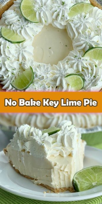 No Bake Key Lime Pie - Cook, Taste, Eat Easy No Bake Key Lime Pie, Key Lime Desserts No Bake, Easy Key Lime Pie Recipe No Bake, Key Lime Fluff, Fruity Pies, Lime Pie No Bake, Bread Deserts, Lime Treats, Fodmap Bread