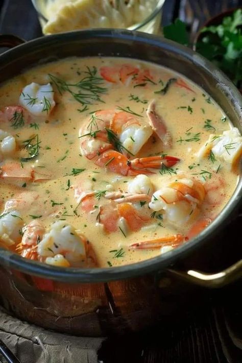 Soup Lovers a( Recipes & Tips) | Crab and Shrimp Seafood Bisque | Facebook Crab And Shrimp Soup Recipes, Seafood Stock Uses, Creamy Seafood Soup Recipes, Keto Crab Bisque, Healthy Recipes Seafood, Easy Shrimp Bisque Recipe, Shrimp Crab Bisque, Seafood Thanksgiving Recipes, Seafood Imperial Recipes