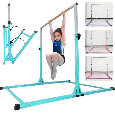 PRICES MAY VARY. [Foldable in seconds to save space] Seliyoo gymnastics bar designed for ease of assembly, ease folding of the gymnastics bar. and very stable for training ,fortunately! we did it, The new design foldable gymnastics bar have 3 base bars than other brands, additional big wheels can move the bar to store anywhere even can operate by a kid .It is perfect gymnastics equipment for your daughter as gift for birthday, holidays, Christmas day or new year as son on.. 〖Professional Gymnast Gymnastics Equipment For Home, Gym Center, Gymnastics Equipment, Kids Gymnastics, Gymnastics Skills, Gymnastics Gym, Gymnastics Training, Gymnastics Mats, Gym Mats