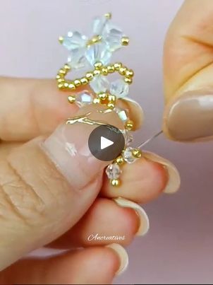 Easy Flower Crystal Beaded Earrings Tutorial | earring, crystal, video recording, tutorial | Easy Flower Crystal Beaded Earrings Tutorial #handmade #diy #earrings #AmaZing NOTE : Video is owned by #Beebeecraft : www.beebeecraft.com | By An Creatives | Facebook Beebeecraft Tutorials Videos, Earrings Tutorial, Beaded Earrings Tutorials, Flower Crystal, Easy Flower, Bee Crafts, Video Recording, Earring Tutorial, Diy Earrings