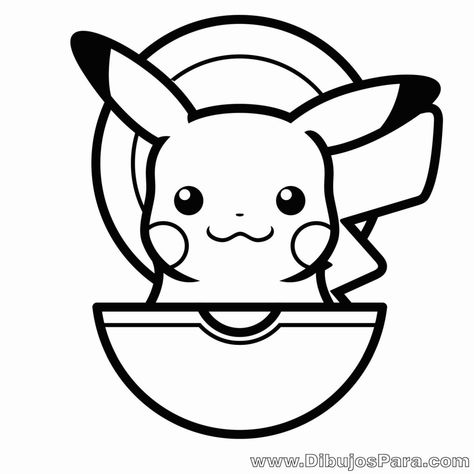 Dibujo de Pikachu en pokebola | Dibujos de Pokemon para Pintar | Dibujos para Colorear Charlie Brown, Pikachu, Minnie Mouse, Kids Room, Pokemon, Disney Characters, Anime, Fictional Characters, Art