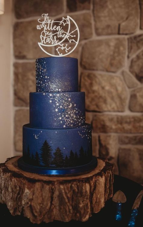 Testimonials Details — Sweet Cravings by Marcia Celestial Wedding Cake Ideas, Night Sky Wedding Cake, Galaxy Themed Wedding Cake, Starry Night Cake Ideas, Starry Wedding Cake, Space Wedding Cake, Velaris Party, Under The Stars Cake, Night Sky Wedding Theme